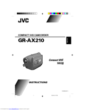 JVC GR-AX210EE Instructions Manual