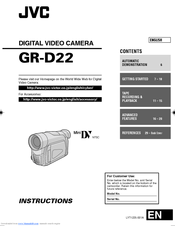 JVC GR-D22 Instructions Manual