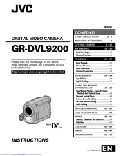 JVC GR-DVL9200EG Instructions Manual