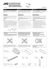 JVC KD-AR270J Installation & Connection Manual