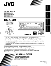 JVC KD-G501EE Instructions Manual