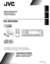 JVC KD-MX3000 Instructions Manual