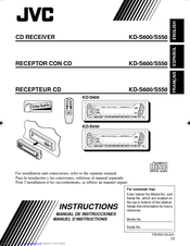 JVC KD-S600J Instructions Manual
