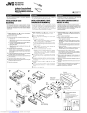 JVC KD-SX740 Installation & Connection Manual