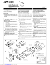 JVC KD-SX840J Installation & Connection Manual