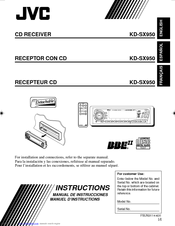 JVC KD-SX950J Instructions Manual