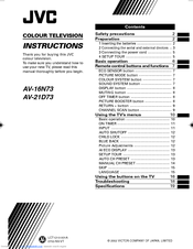 JVC AV-16N73 Instructions Manual