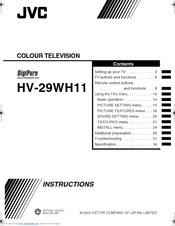 JVC HV-29WH11 Instructions Manual