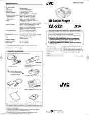 JVC XA-SD1 Instructions Manual