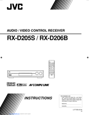JVC RX-D205S - Home Theater Receiver Instructions Manual
