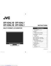 JVC DTV24L1U - MultiFormat LCD Monitor Instructions Manual