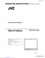 JVC TM-H1750CG/E Operating Instructions Manual