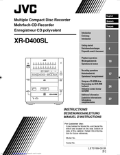 JVC XR-D400SLE Instructions Manual
