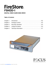 Focus FireStore DR-DV5000 User Manual