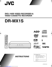 JVC DR-MX1S Instructions Manual
