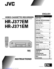 JVC HR-J371EM Instructions Manual