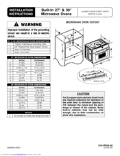 Jenn-Air JMC8127DD Installation Instructions