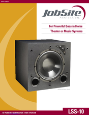 Jobsite LSS-10 Datasheet