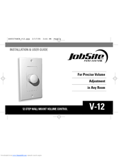 Jobsite V-12 Installation And User Manual