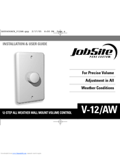 Jobsite V-12/AW Installation And User Manual