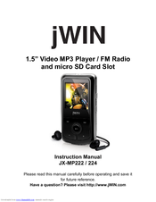 jWIN JX-MP222 Instruction Manual