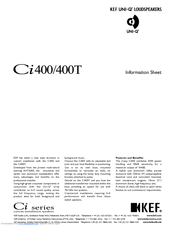 KEF Ci 400T Information Sheet