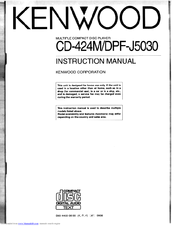 Kenwood DPF-J5030 Instruction Manual