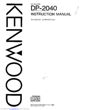 Kenwood DP-2040 Instruction Manual