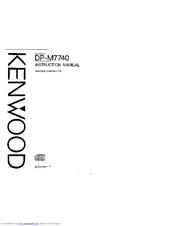 Kenwood DP-M7740 Instruction Manual