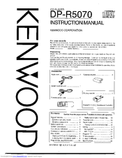 Kenwood DP-R5070 Instruction Manual