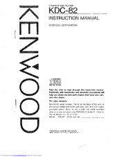 Kenwood KDC-82 Instruction Manual
