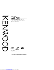 Kenwood LVD-700 Instruction Manual