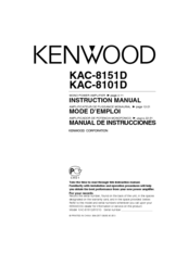 Kenwood KAC-8101D Instruction Manual