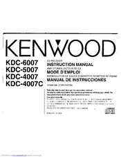 Kenwood KDC-4007CP Instruction Manual