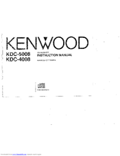 Kenwood KDC-4008 Instruction Manual