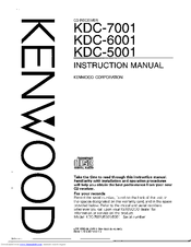 Kenwood KDC-6001 Instruction Manual
