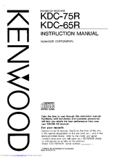 Kenwood KDC-75R Instruction Manual