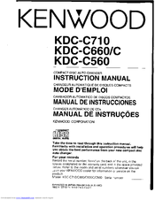 Kenwood KDC-C660C Instruction Manual