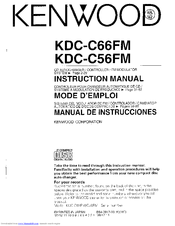 Kenwood KDC-C66FM Instruction Manual