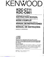 Kenwood KDC-C711 Instruction Manual