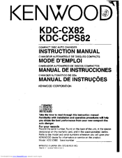 Kenwood KDC-CX82 Instruction Manual