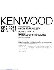 Kenwood KRC-107S Instruction Manual