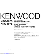 Kenwood KRC-207S Instruction Manual