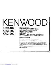 Kenwood KRC-402 Instruction Manual