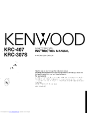 Kenwood KRC-407 Instruction Manual