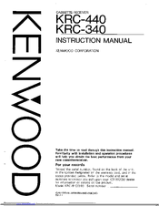 Kenwood KRC-340 Instruction Manual