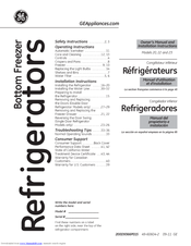 Ge Gfss2hcyss Manuals Manualslib