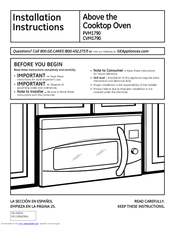 GE Cafe CVM1790SSSS Installation Instructions Manual