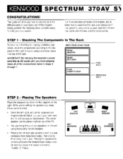 Kenwood Spectrum 370AV Connection Manual