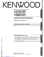 Kenwood 1060VR Instruction Manual